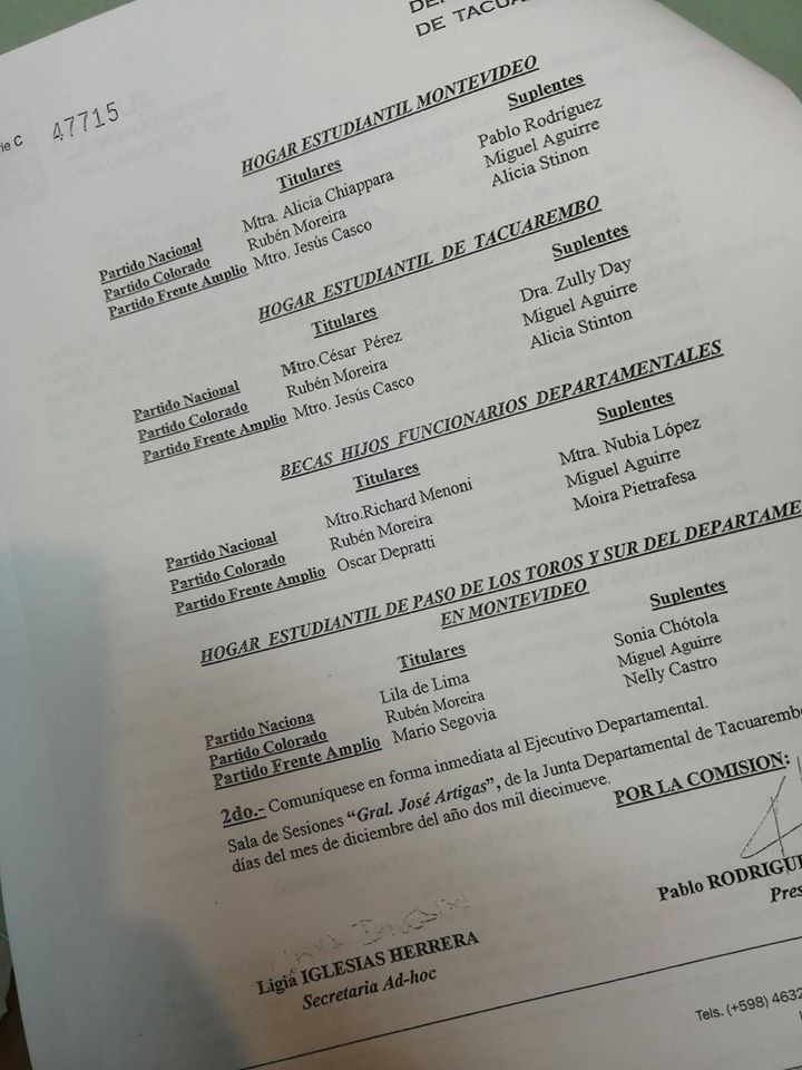 Fueron designadas las comisiones de Becas